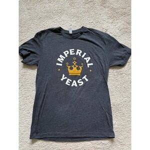 Imperial Yeast Beer T-shirt‎ Short Sleeved Grey Size Small